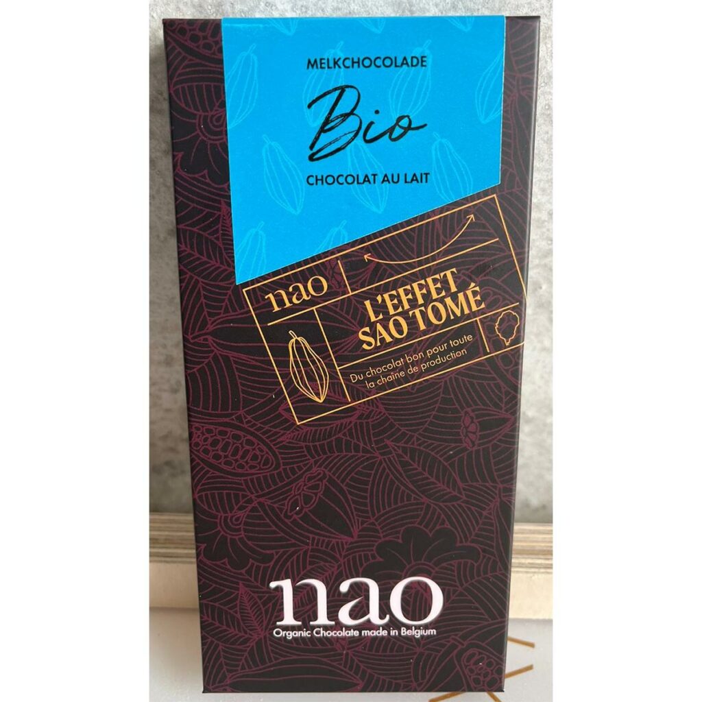 Organic Milk Chocolate 45% Sao Tome Bean-to-bar Bar 80g Packed - Nao